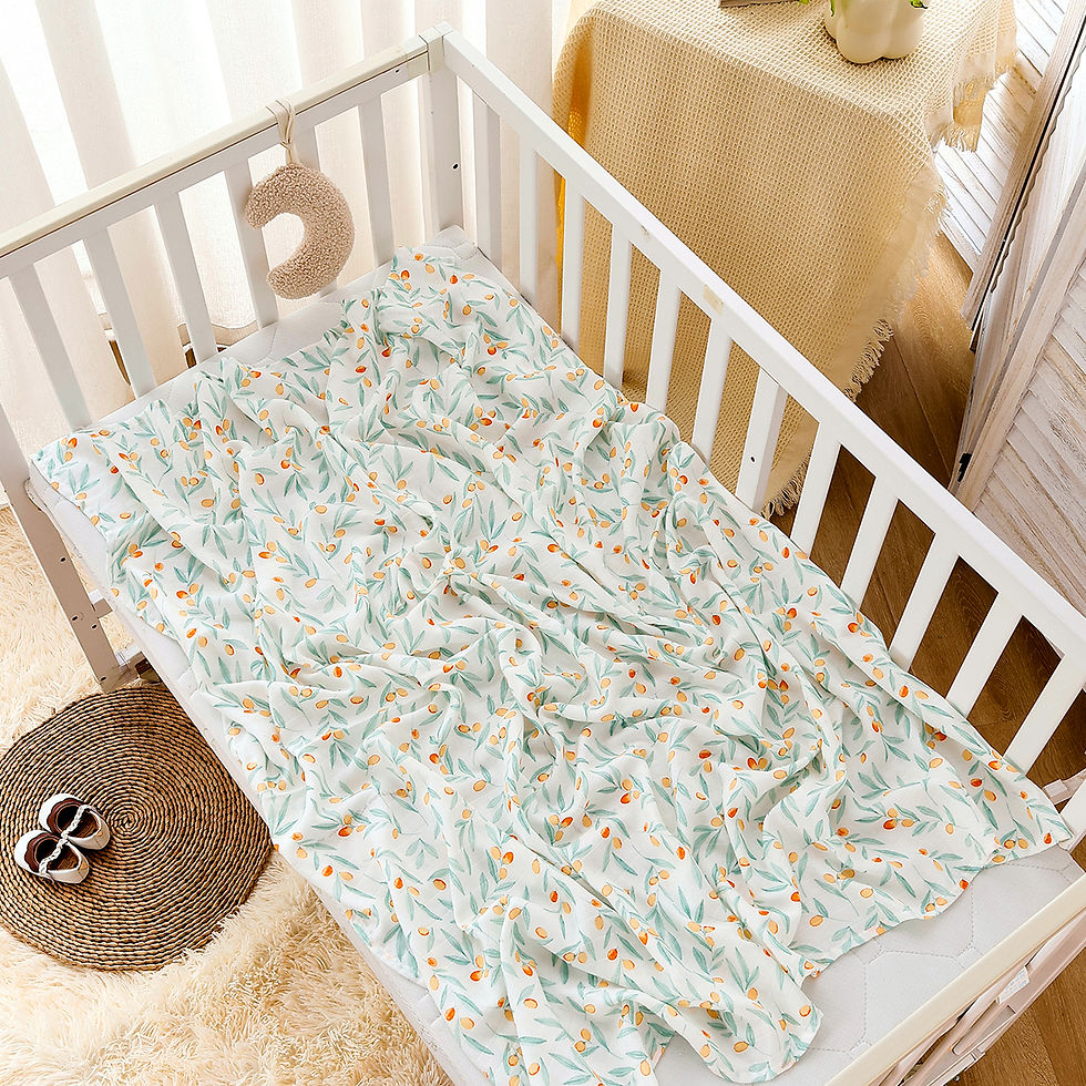 Thumbnail: Elinfant 3PCS Bamboo Cotton Muslin Swaddle Blanket Newborn Swaddle Wrap Soft Coz