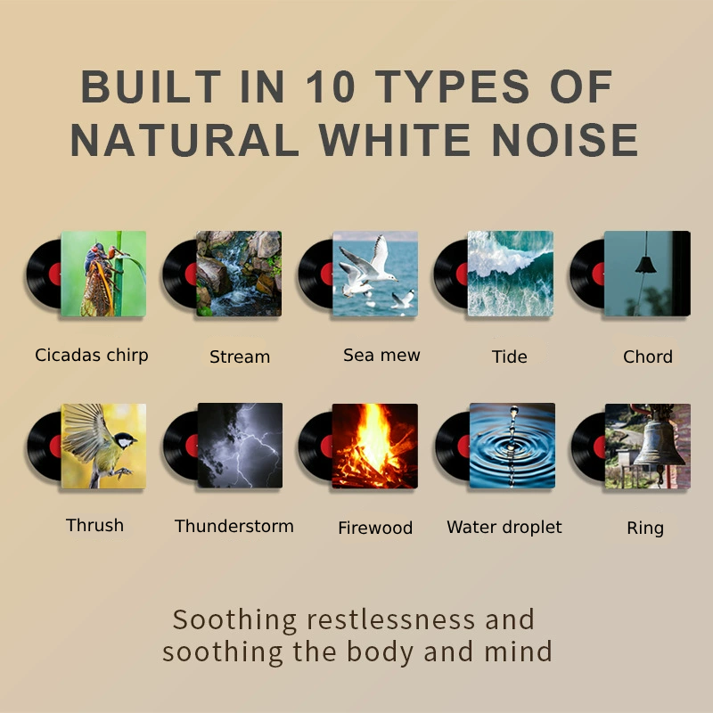 Thumbnail: RGB Sleep White Noise Machine with Soothing Sound Touchable Rechargeable LED Nig
