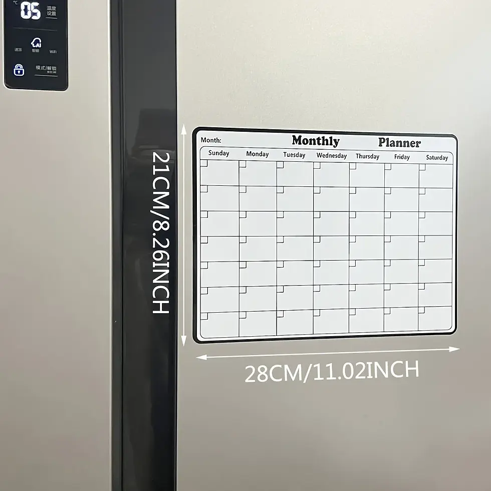 Thumbnail: Magnetic Refrigerator Dry Erase Calendar Monthly Planner Whiteboard Record Messa