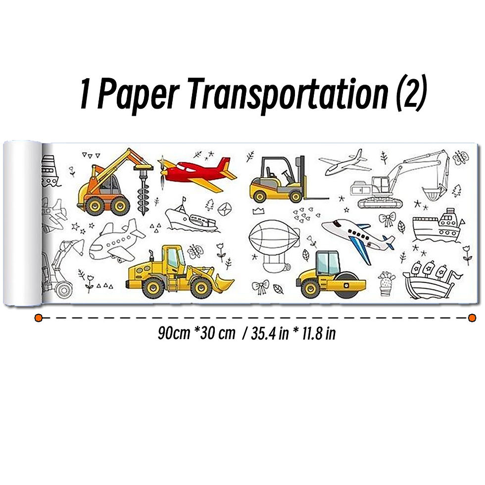Thumbnail: 90cm Animal Canvas Children's Drawing Roll DIY Coloring Paper Roll Color Filling