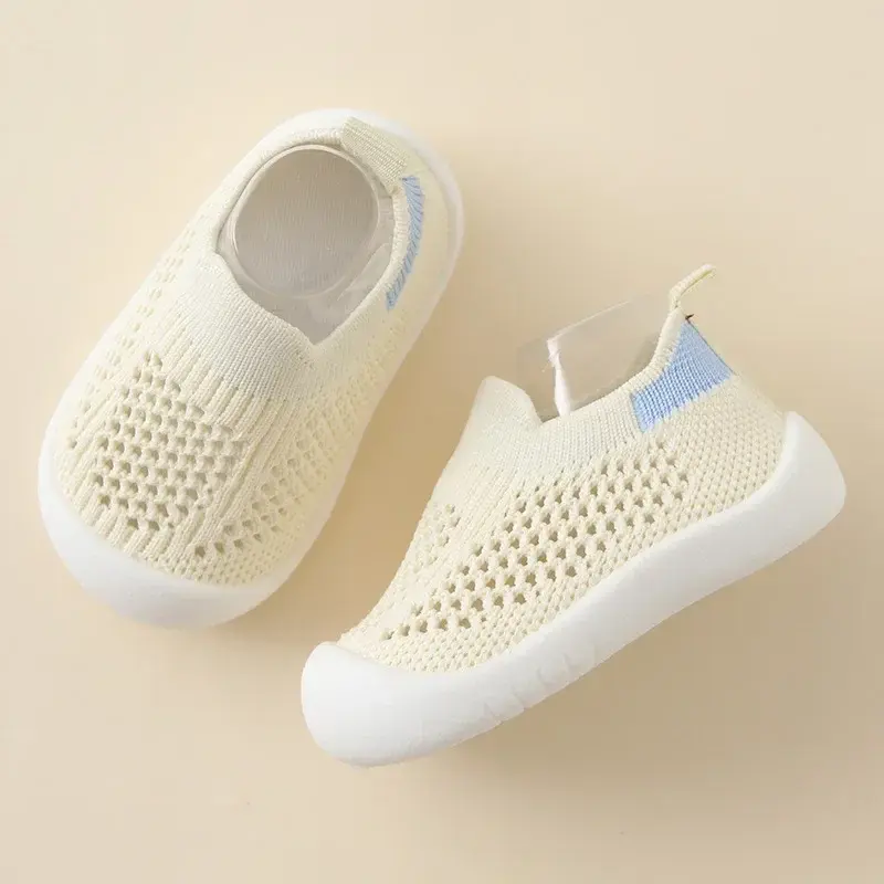 Thumbnail: Spring Summer Toddler Shoes Breathable Knitted Kids Sneakers Boys Slip-on Tennis