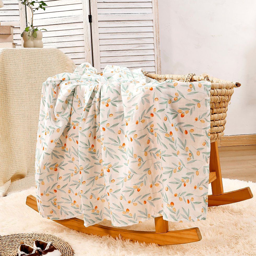 Thumbnail: Elinfant 3PCS Bamboo Cotton Muslin Swaddle Blanket Newborn Swaddle Wrap Soft Coz