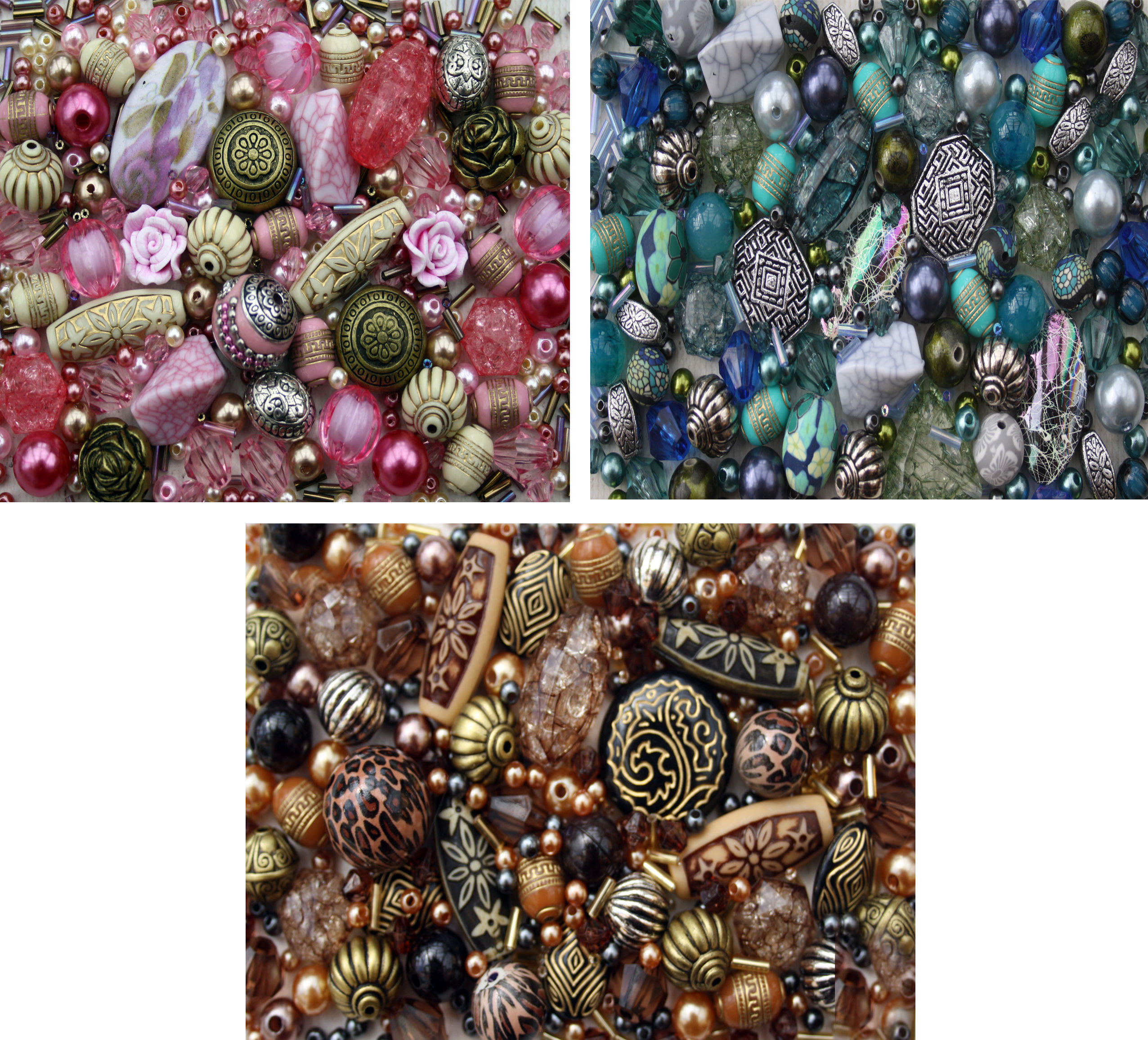 Approx 1000 Jewellery Beads includes 3 x sets