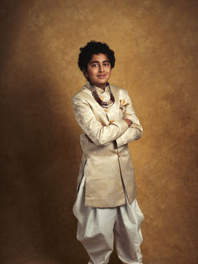 Boy in traditional Indian clothing