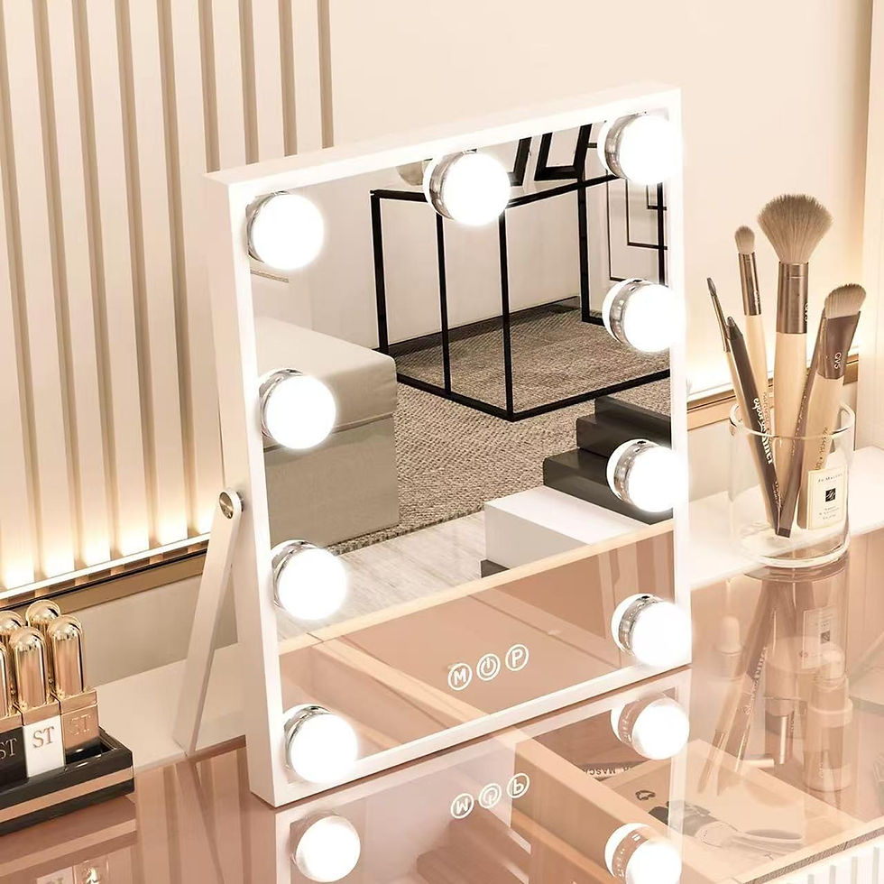 Thumbnail: 9 bulbs hollywood style mirror with touch control dimmable bulbs