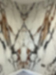 Marble vein book matched corner tiles