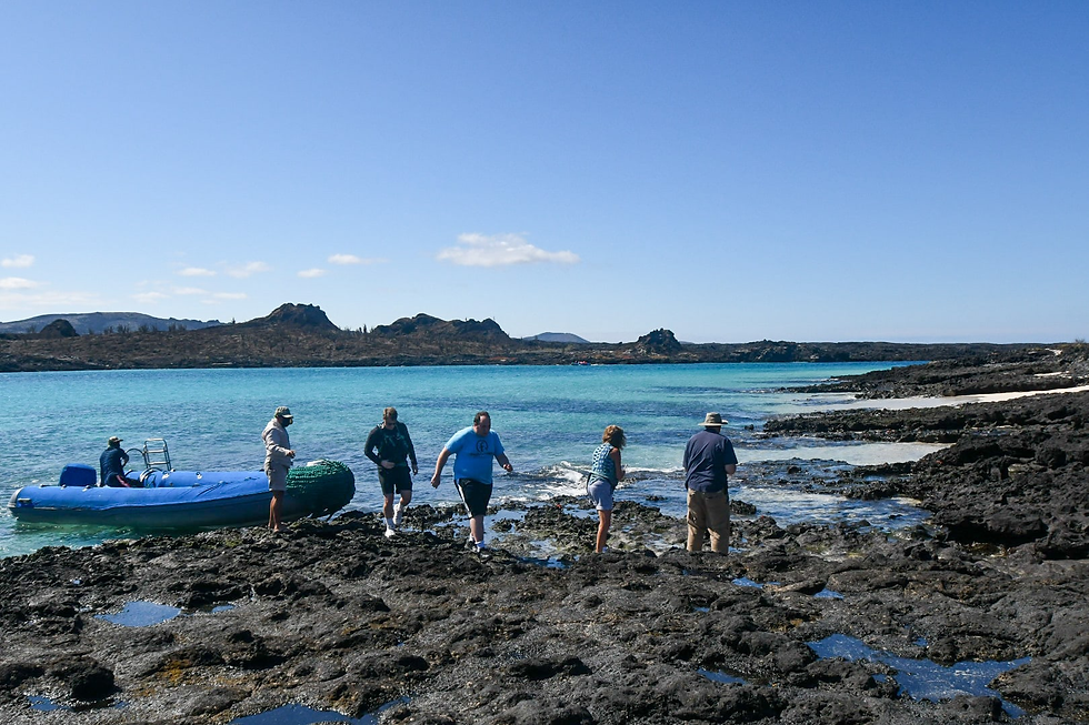 Dry landing on Galapagos Islands