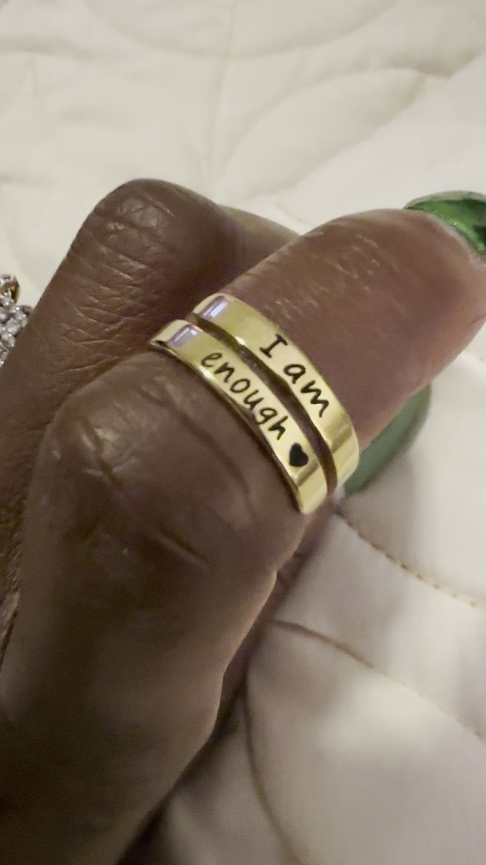 "I AM ENOUGH" Adjustable Ring- Gold