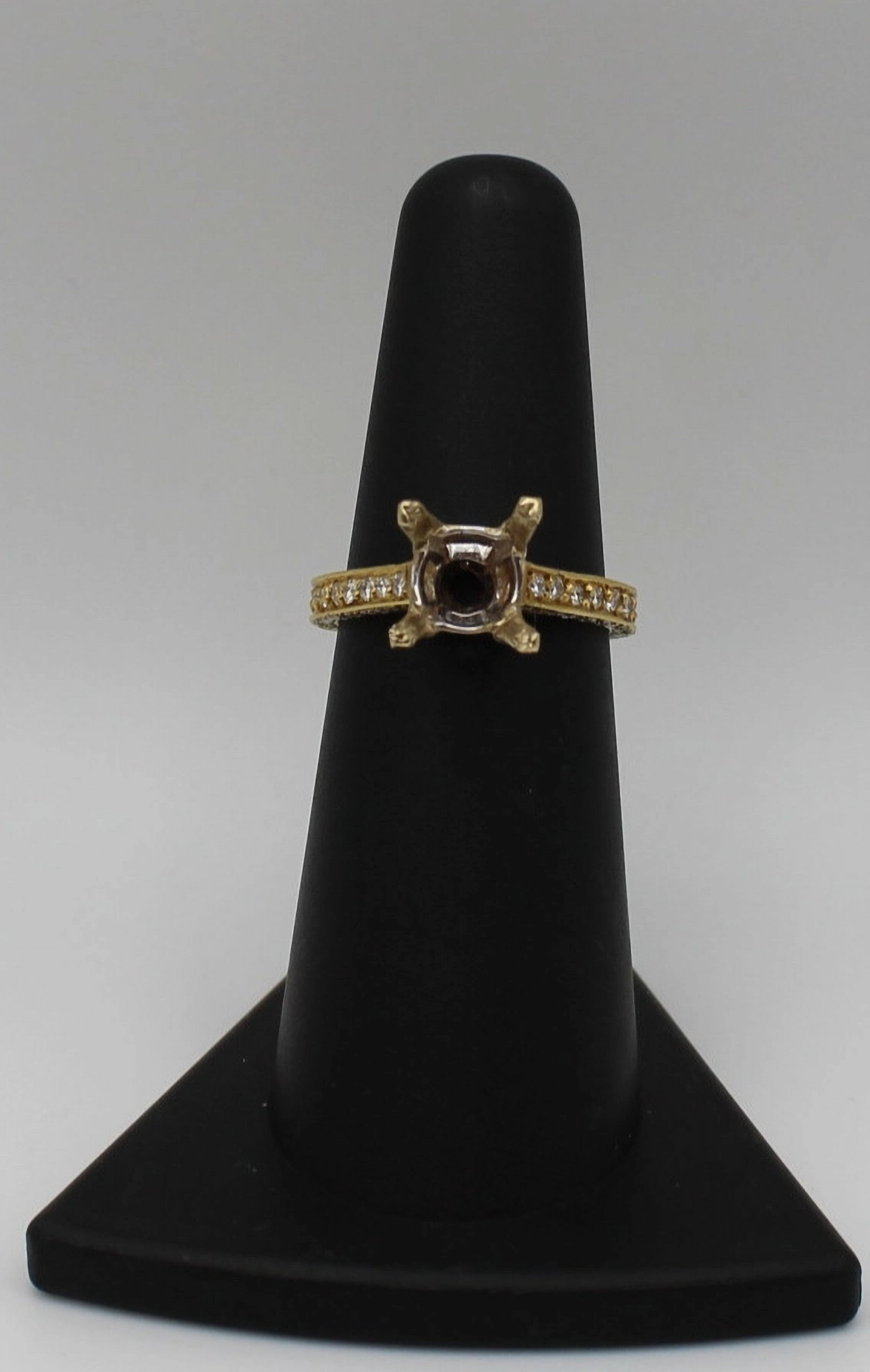 Timeless 18K Yellow Gold Diamond Semi-Mount Ring
