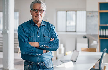 Man Wearing Jean Suit