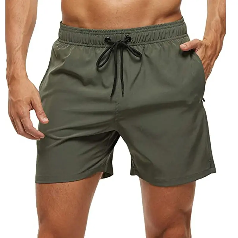 Thumbnail: Men's Swim Trunks Quick Dry Beach Shorts, Elastic Closure Swimming Shorts