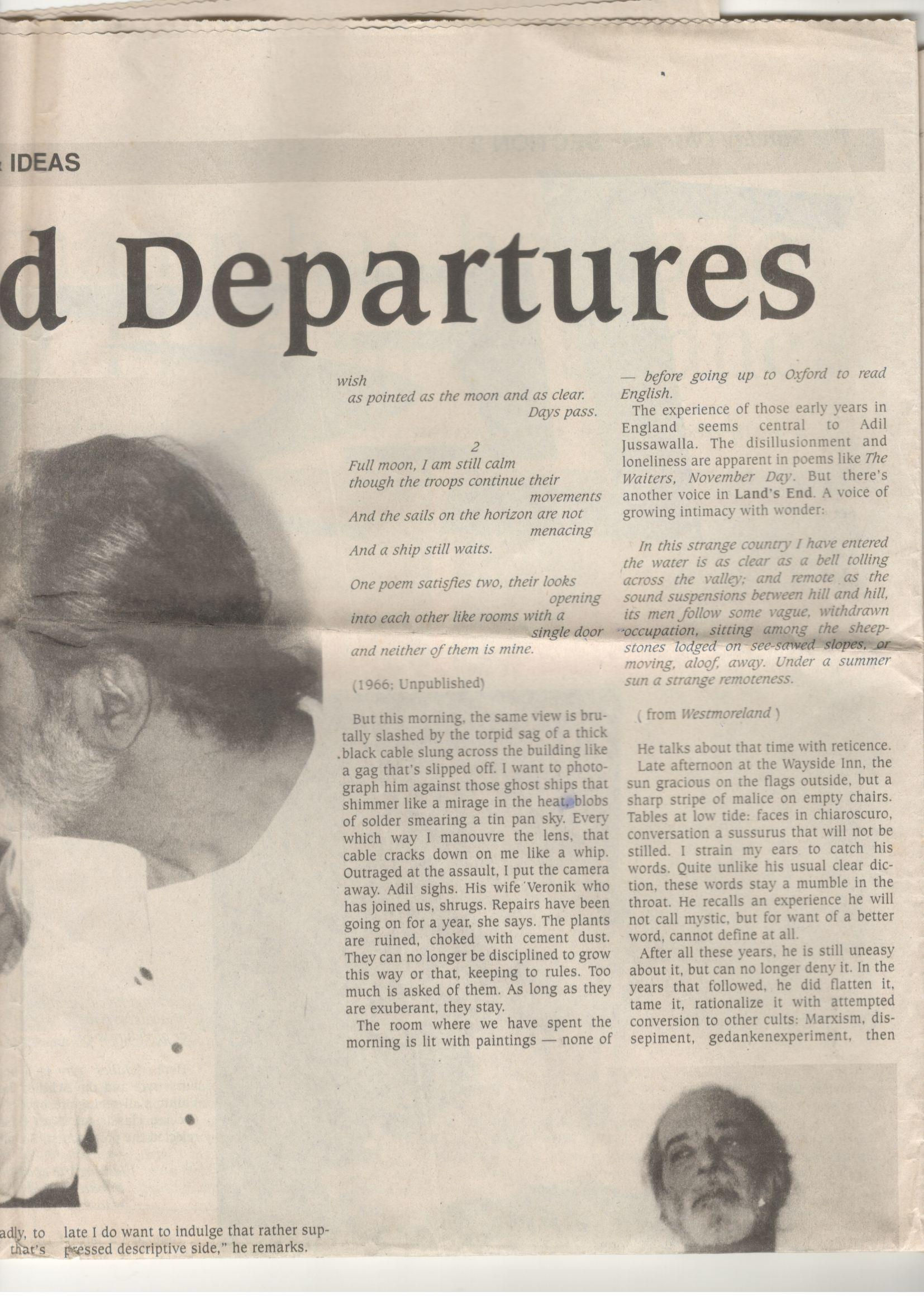 Arrivals and Departures by Kalpish Ratna for Zest
