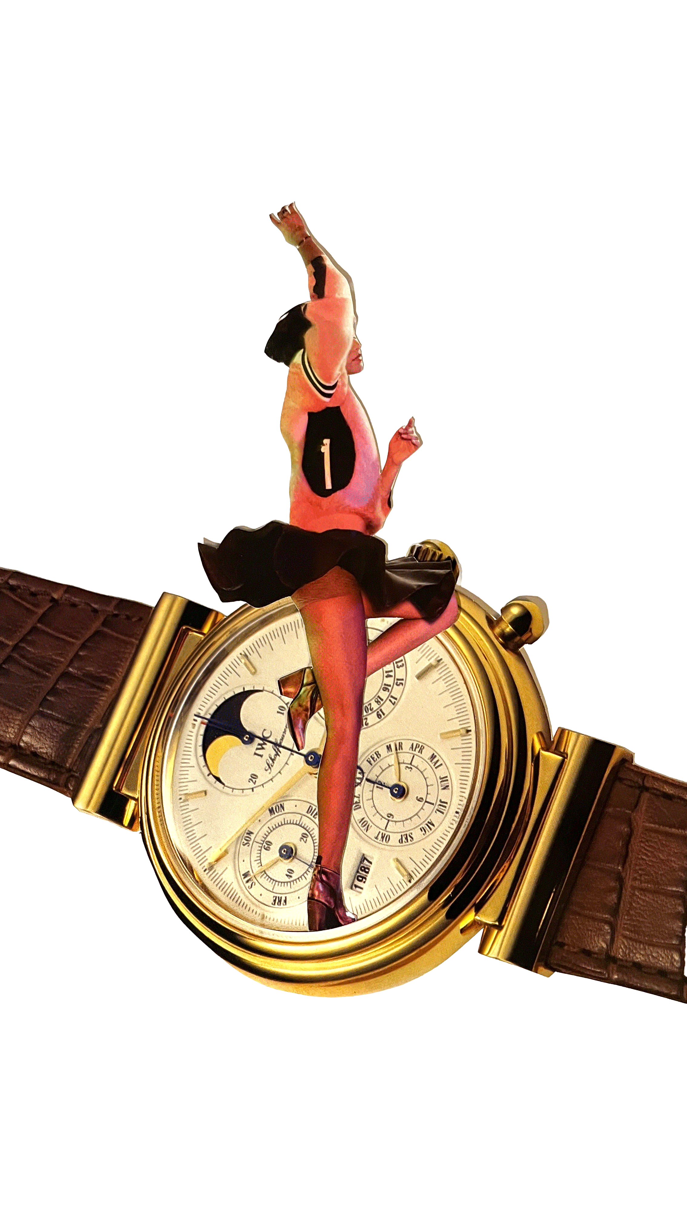 Animated mixed media collage exploring depth and movement