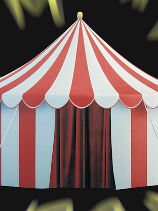 Circus tent welcoming the DJ lineup