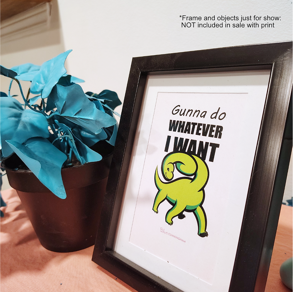 Thumbnail: Curly Neck Dinosaur Print  - 6x4"