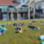Yoga on the Front Lawn at White Point Beach Resort