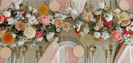 Spring floral table setting