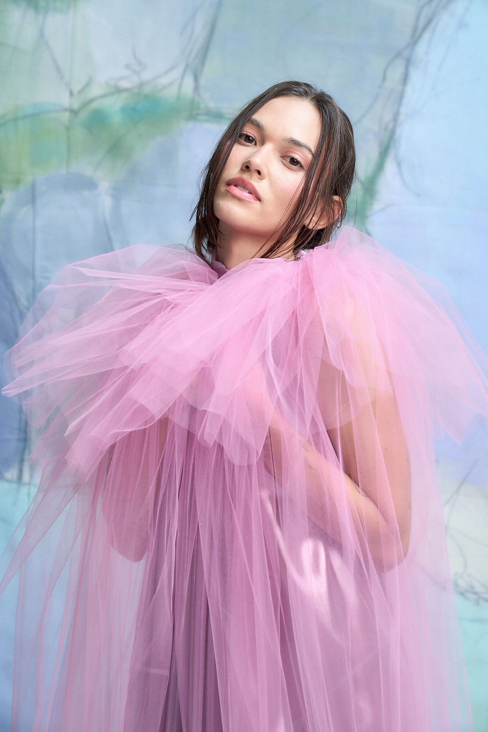 Thumbnail: Fuchsia Tulle Cape