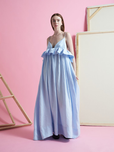 knee length dresses for ladies Choco | Maxi Dress With Mesh Back main image 1