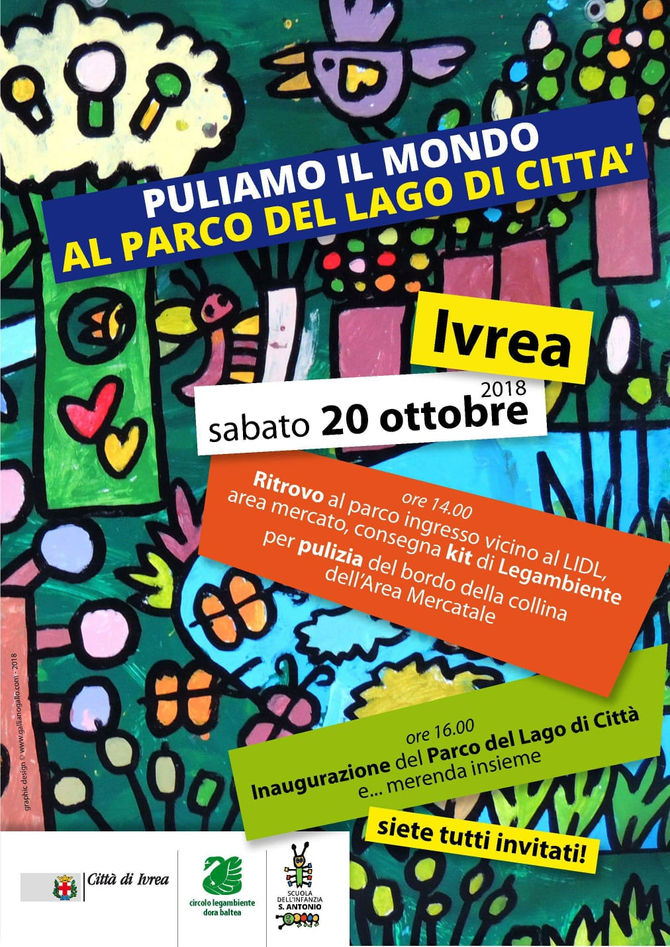 Puliamo il Mondo 2018 | Sabato 20 Ottobre, Parco del Lago di Città - Ivrea