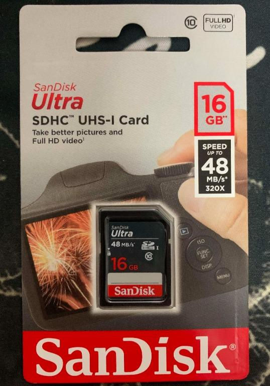 Thumbnail: Sandisk 16GB SD Memory Card Class 10 High Speed