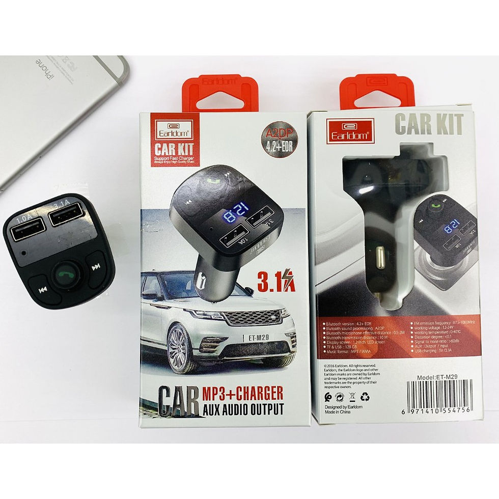 Thumbnail: Earldom ET-M29 Dual USB Port Wireless Bluetooth Car MP3+ Charger Audio Output