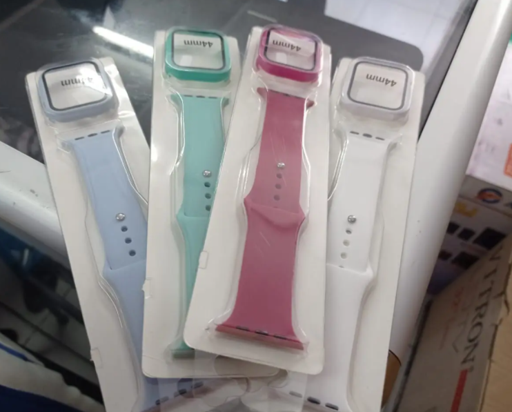 Thumbnail: Apple Watch Strap With Bamper Case and Glass Protector for iWatch 40mm 42mm 44mm