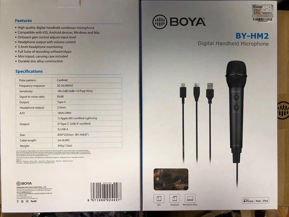 Thumbnail: Boya Digital Handheld Microphone BY-HM2 for iOS, Android, Windows en Mac