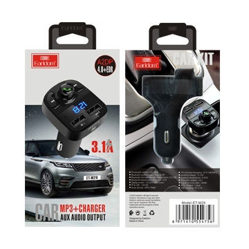 Thumbnail: Earldom ET-M29 Dual USB Port Wireless Bluetooth Car MP3+ Charger Audio Output