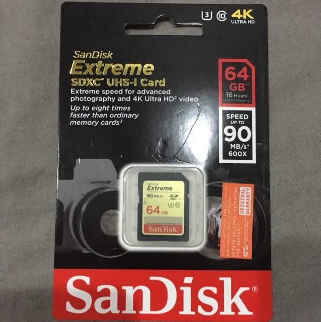 Thumbnail: SanDisk 64GB Extreme UHS-I microSDHC Memory Card with SD Adapter