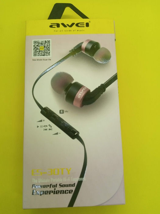 Thumbnail: AWEI ES-30TY In-ear Earphones Stereo Wired Earbuds Earpieces with Microphone