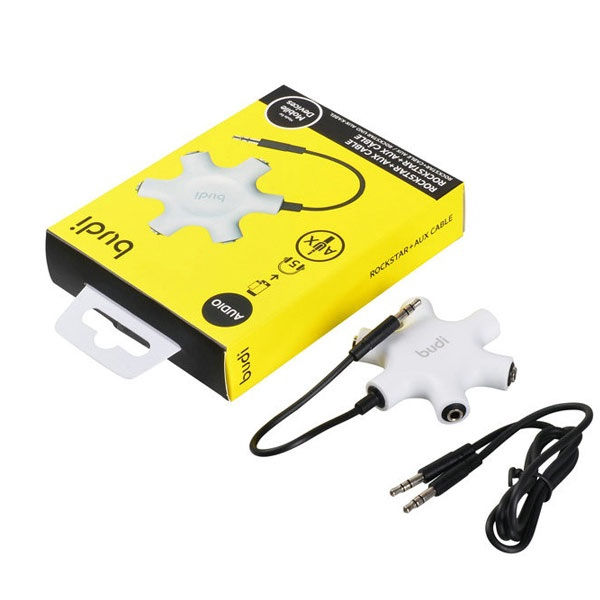 Thumbnail: Budi Rockstar 6 in 1 Multi Headphone Splitter+AUX Cable