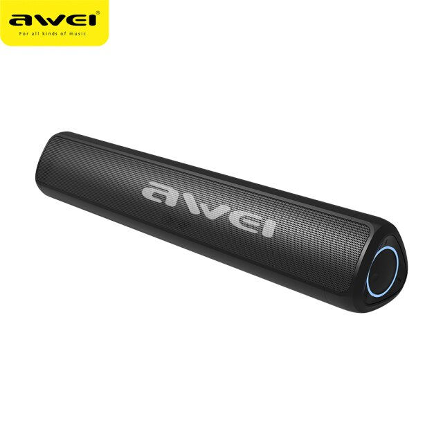 Thumbnail: Awei Y333 Bluetooth Speaker Portable HiFi Music Super Bass Soundbar