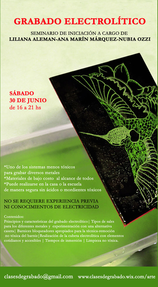 SEMINARIO INICIACIÓN AL GRABADO ELECTROLÍTICO