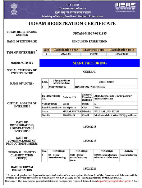 Hindustan Fabrication