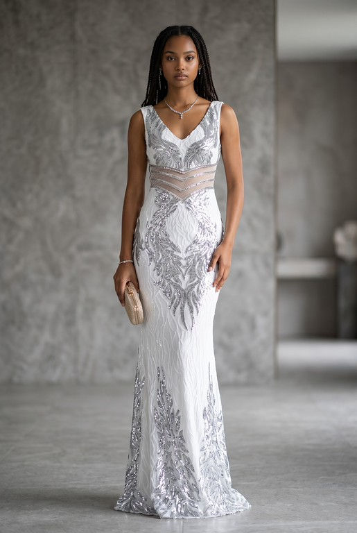 Glacier Bloom Gown