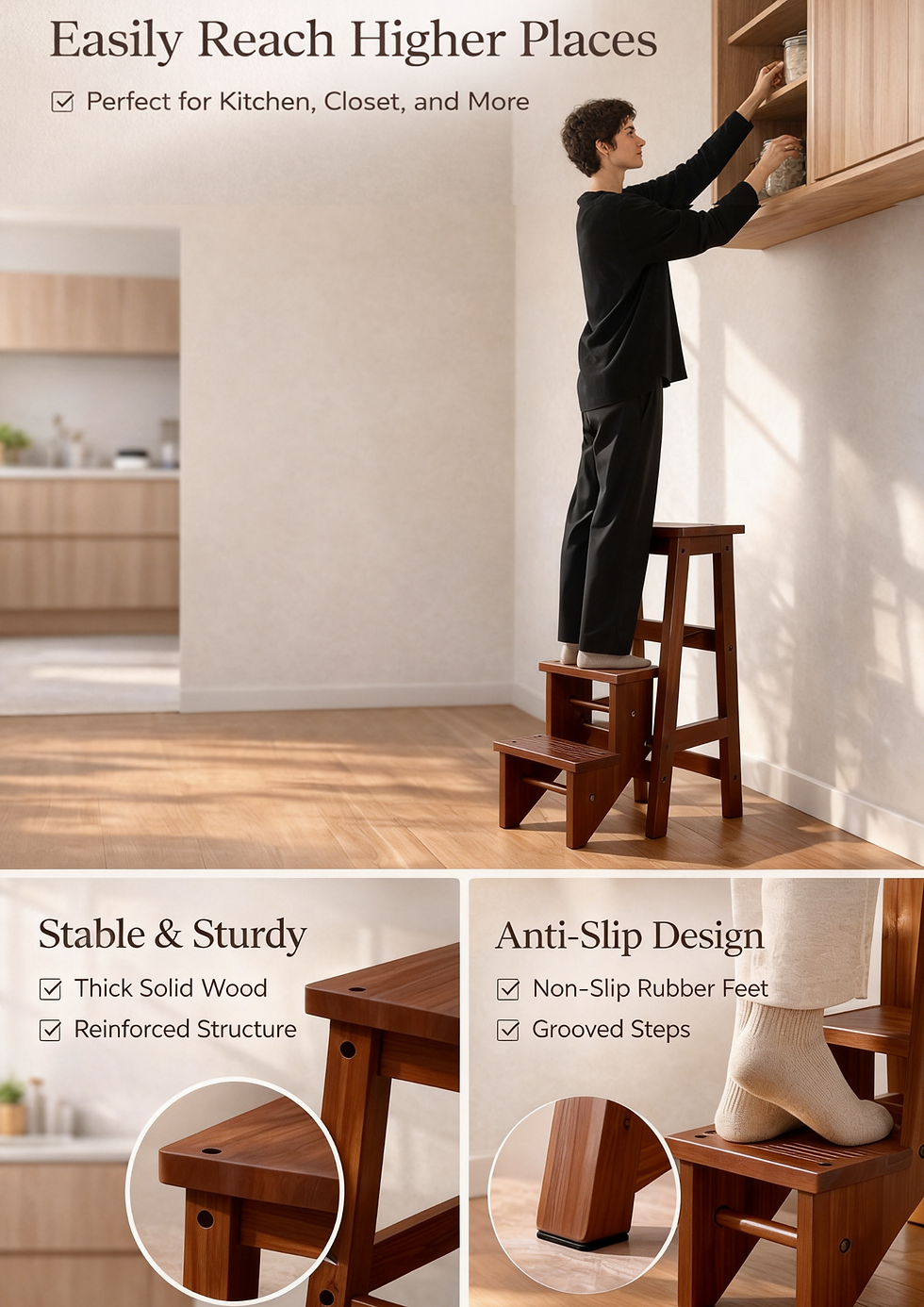 Thumbnail: Ginna Stool - Coco Brown