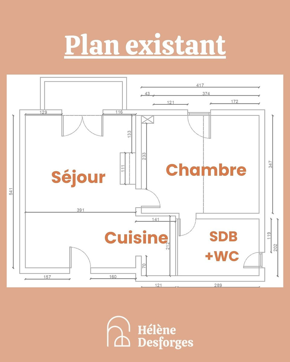 Plan appartement après rénovation