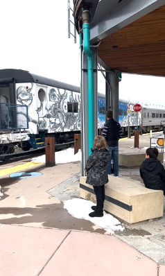 railyard Santa Fe artisan market with kids