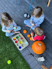 paint and wash pumpkins busy toddler