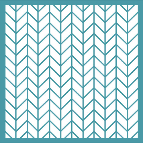 Herringbone Stencil Funky Fossil