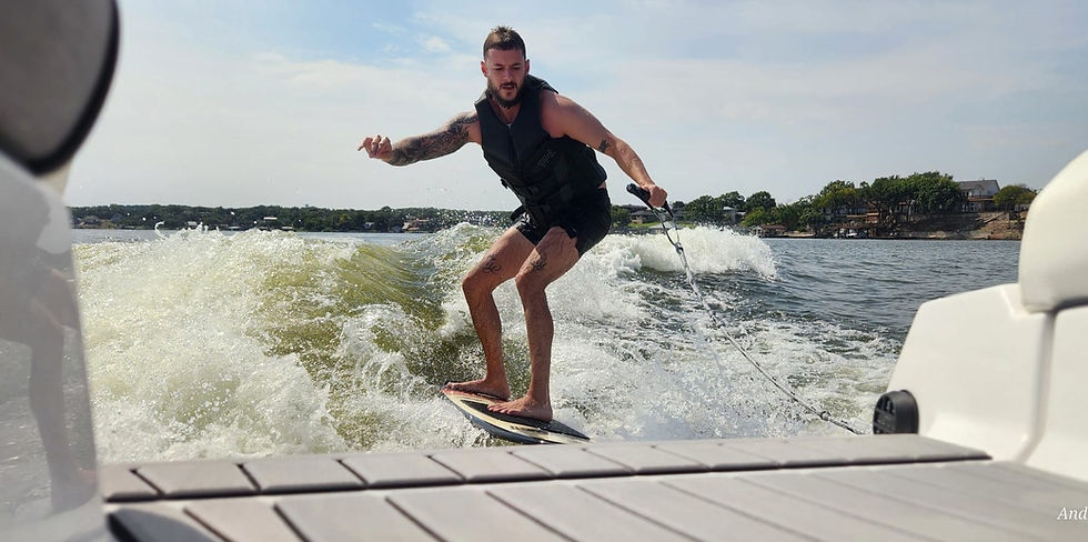 Wakesurfing and Wakeboarding