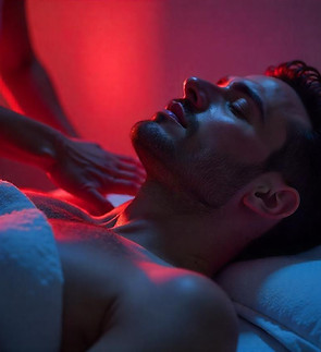 homem recebendo massagem clinica caras