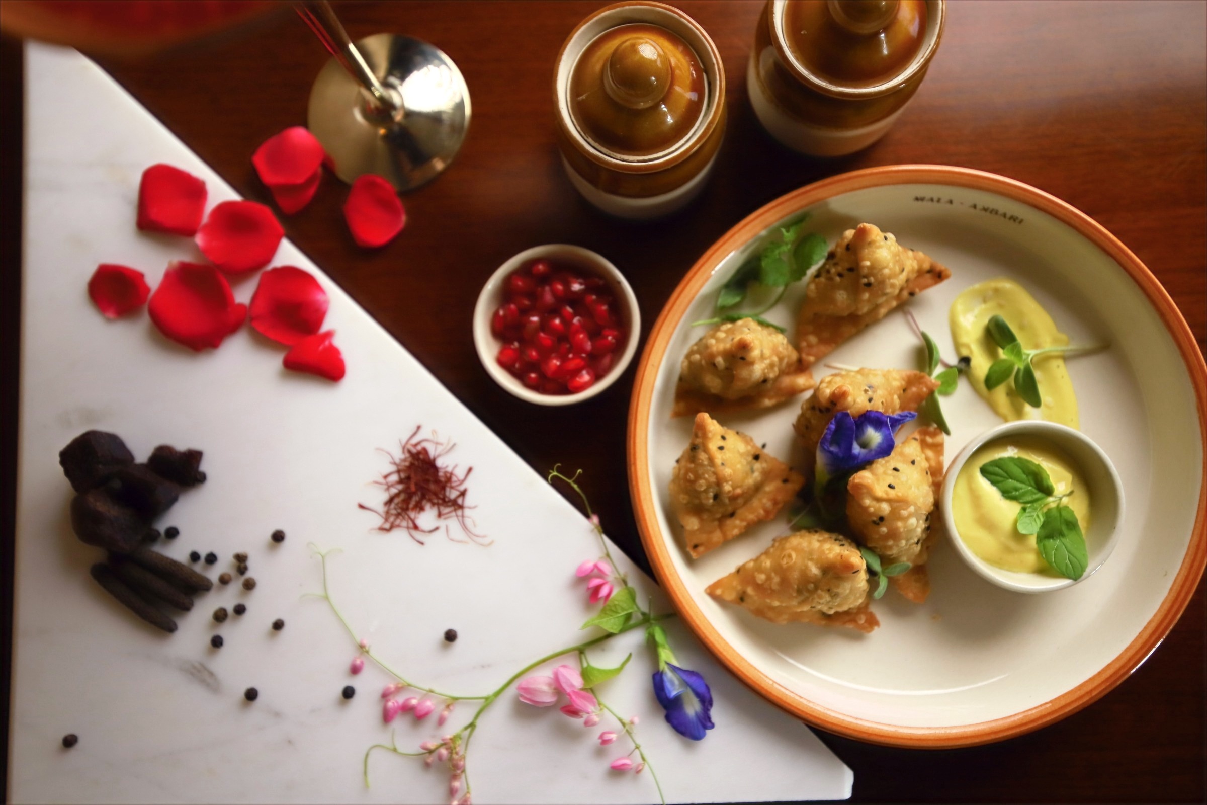 Arranged Food and Objects