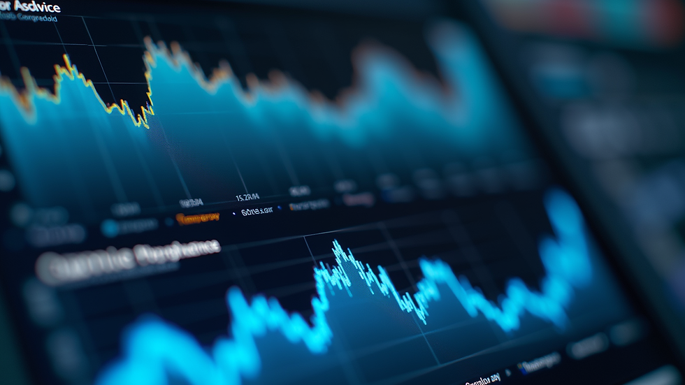 Close-up view of a digital marketing dashboard showing analytics and performance metrics