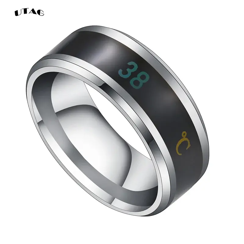 Thumbnail: UTAG Smart Sensor Body Temperature Ring Stainless Steel