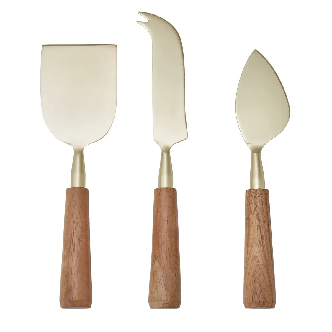 Amalfi Acacia Wood & Stainless Steel Cheese Knife 3pcs Set