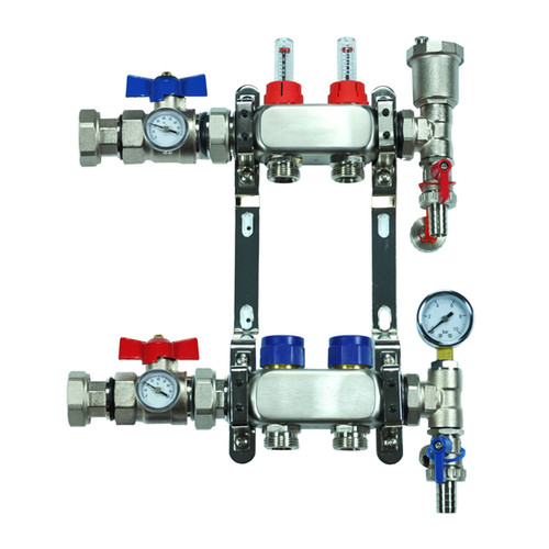 Stainless Underfloor Heating Manifold For Area's Up To 40m² 240m² kudos