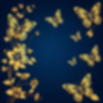 A REGAL NAVY BLUE BACKGROUND WITH GOLD METALLIC ACCENTS THAT INCLUDE GOLD FLORAL AND BUTTE