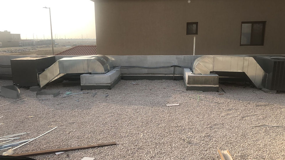 تأسيس نحاس وتركيب تكييف مركزي وكونسيلد في فلل الخبر - دروازة البناء